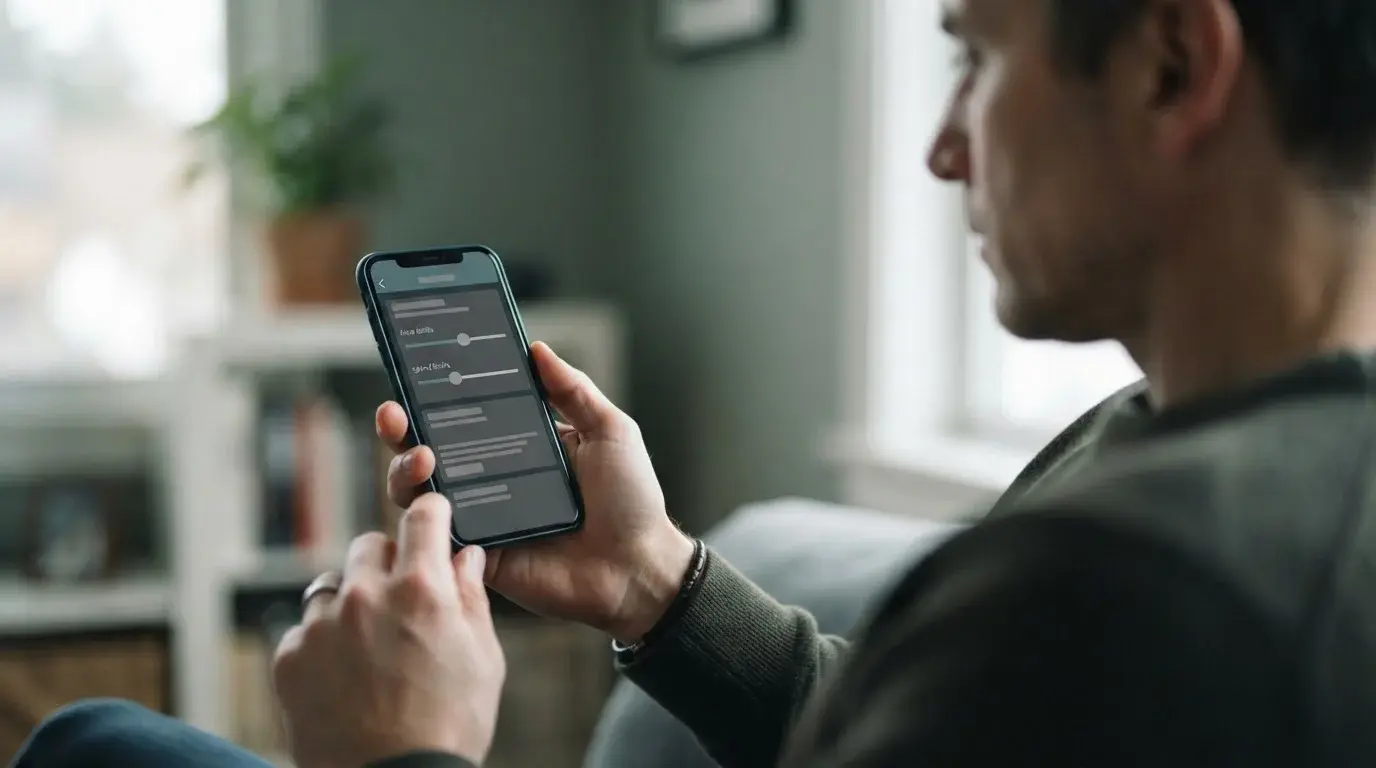 Mobile Wett-App mit sichtbaren Limit-Einstellungen auf Smartphone