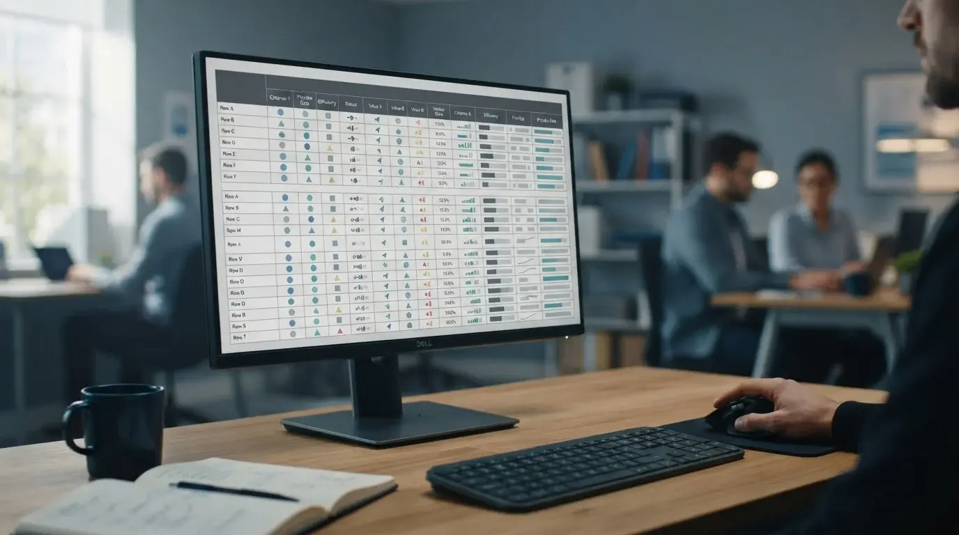 Vergleichstabelle verschiedener Wettanbieter auf Computerbildschirm