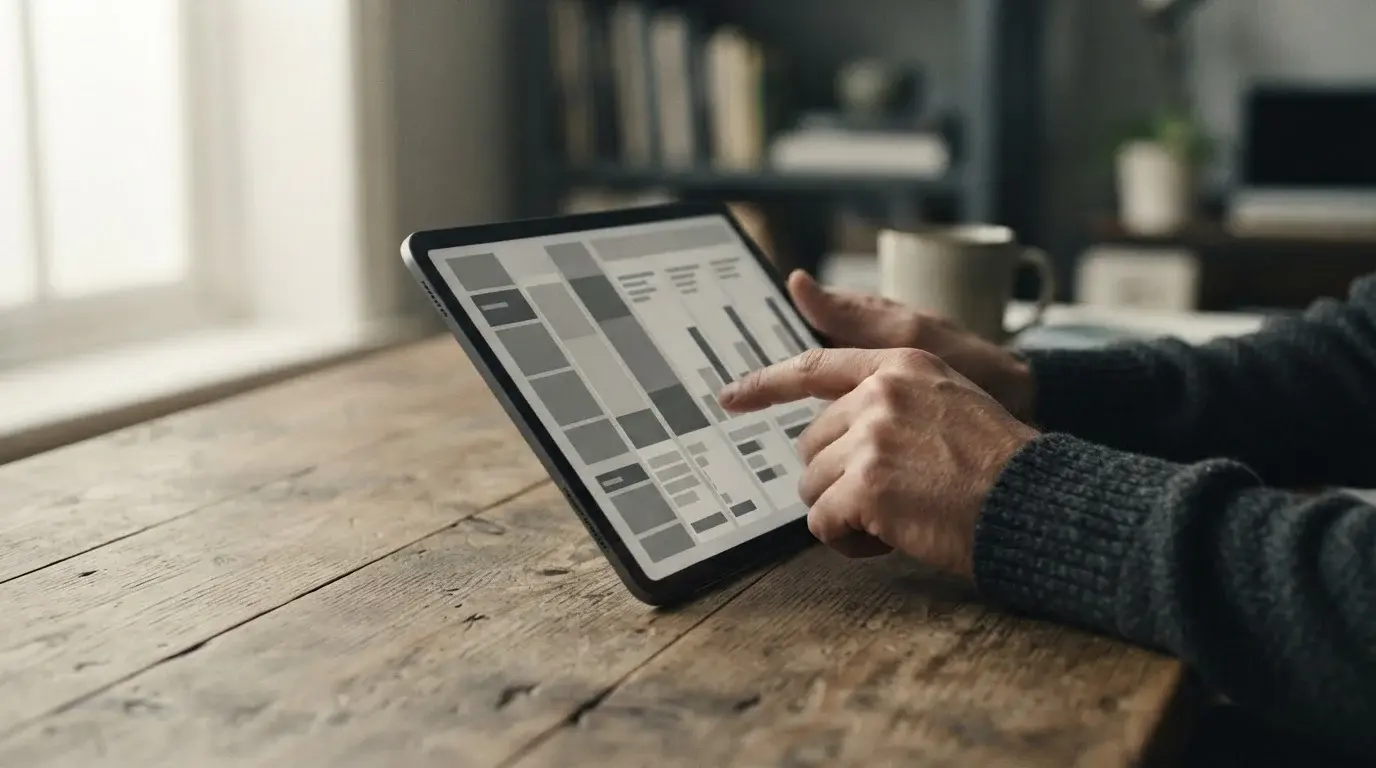 Übersicht verschiedener Wettanbieter auf Tablet-Bildschirm zur Bewertung