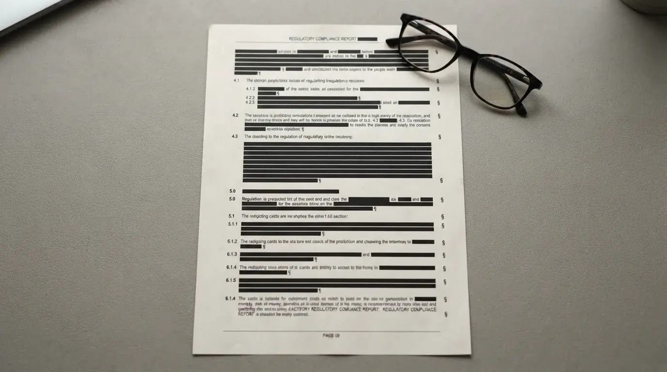 Dokument mit Paragrafenzeichen symbolisiert die GGL-Regulierung für Zahlungsarten
