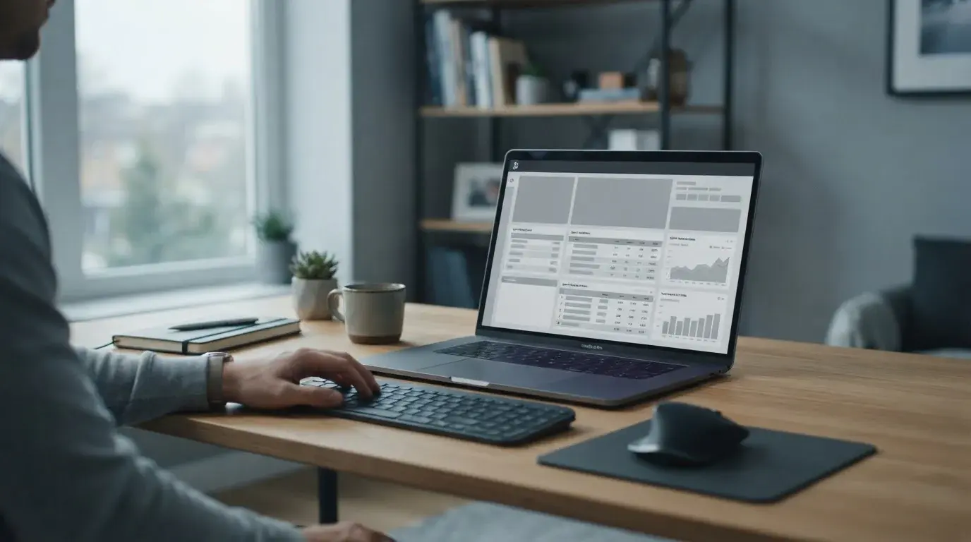 Bitcoin-Symbol neben abstraktem Sportwetten-Interface auf Laptop-Bildschirm
