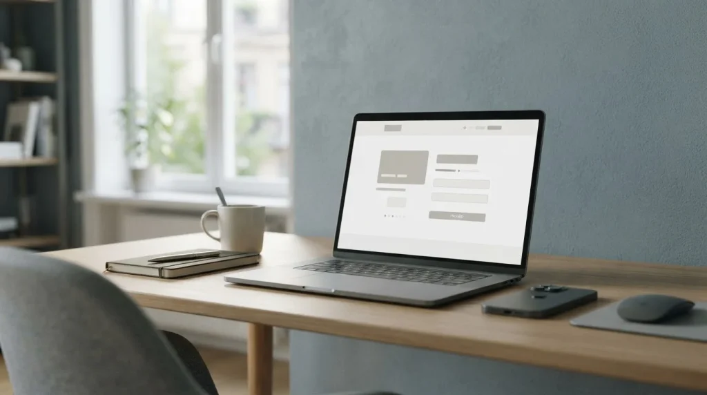 Laptop und Smartphone auf einem Schreibtisch für Online-Zahlungen bei Wettanbietern