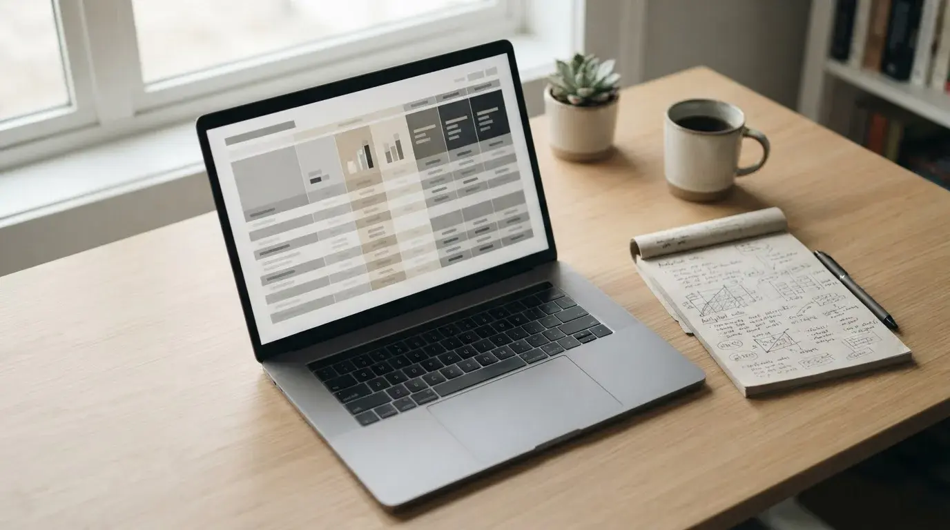 Person recherchiert Wettanbieter mit Paysafecard am Laptop in neutraler Umgebung
