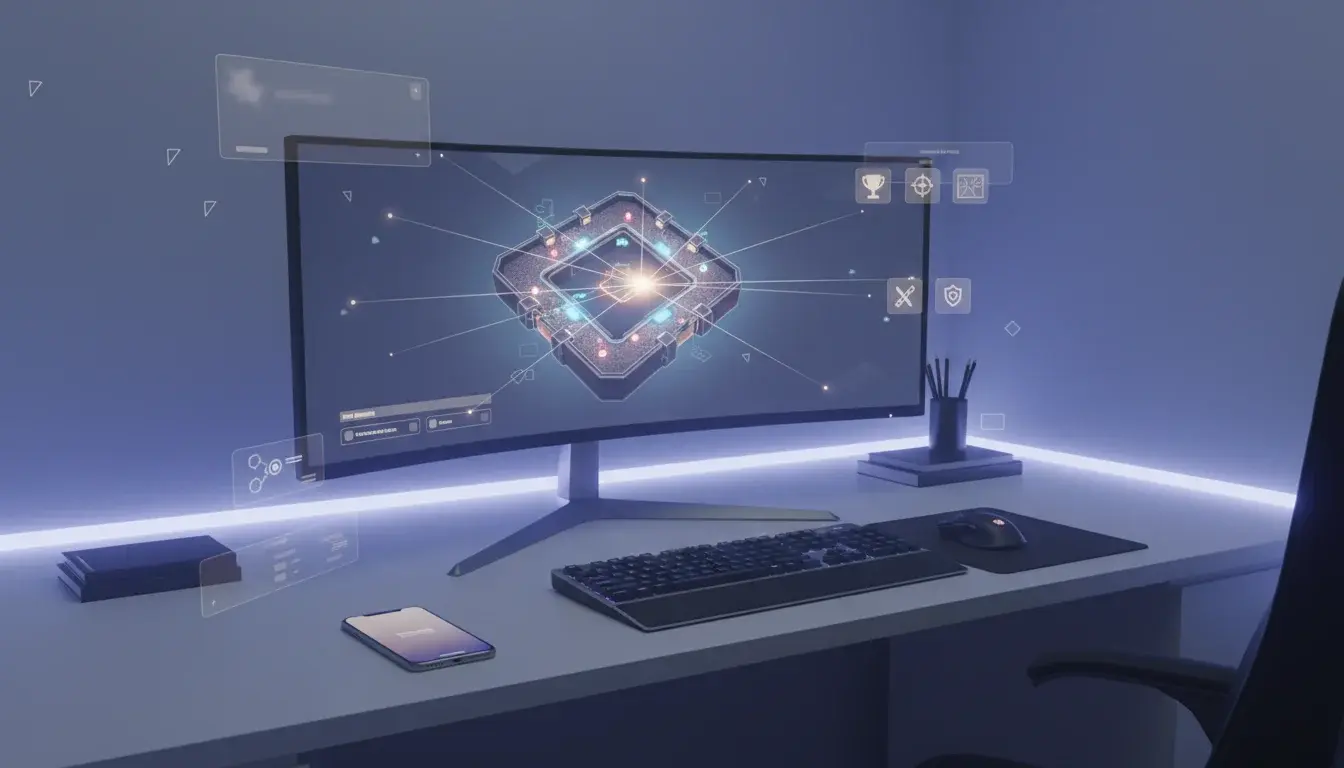 Futuristische Gaming-Szene symbolisiert E-Sport Zukunft