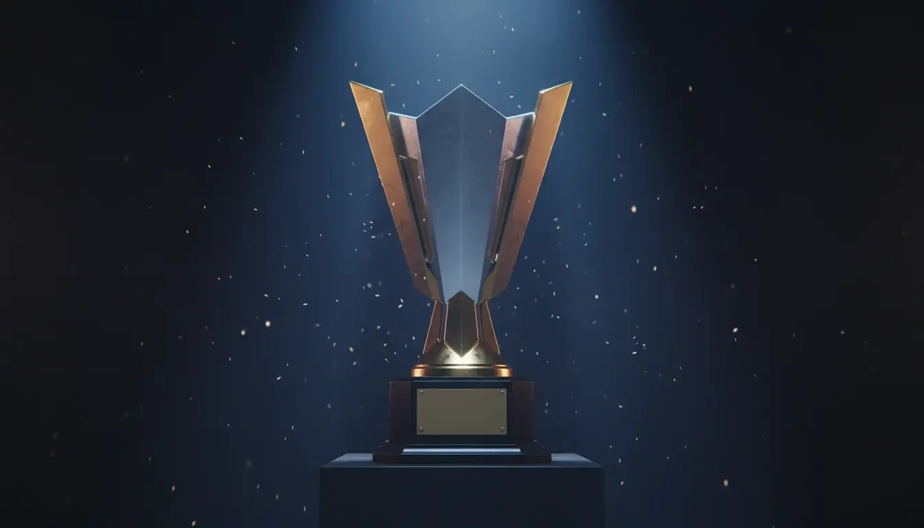 Trophäe symbolisiert Turniersieger-Wetten