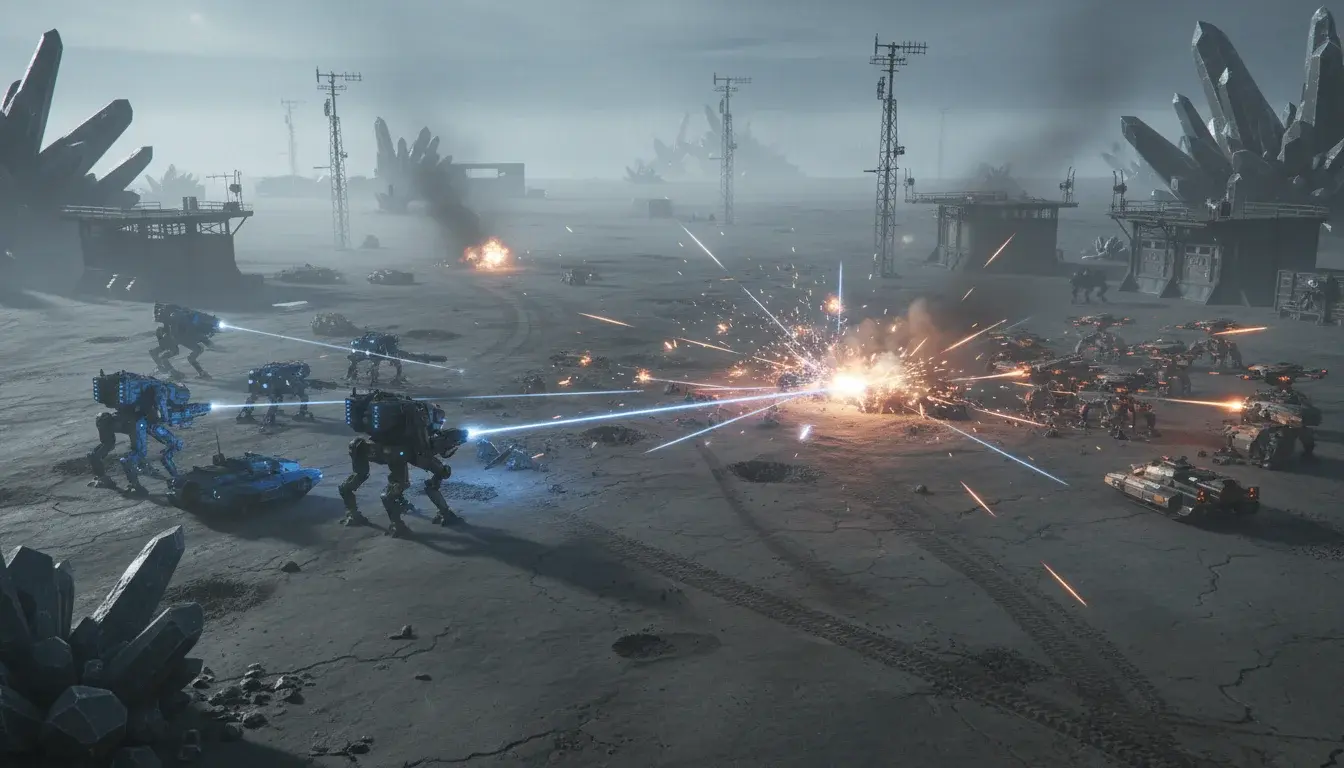 Starcraft 2 Einheiten in epischer Schlachtszene