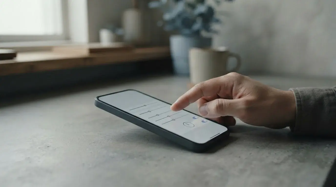 Einstellung von Limits und Selbstschutz-Optionen auf einem Smartphone