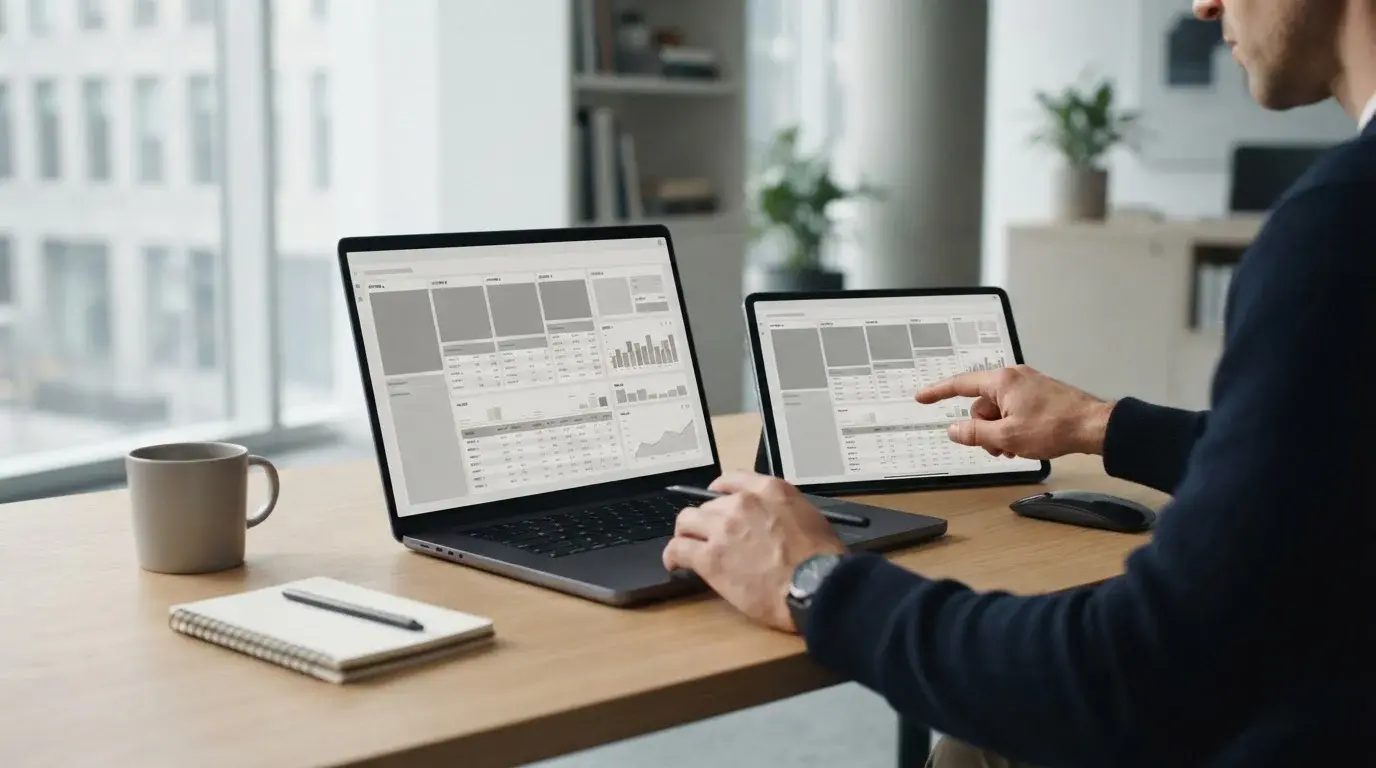 Vergleich verschiedener Wettplattformen auf Tablet und Laptop