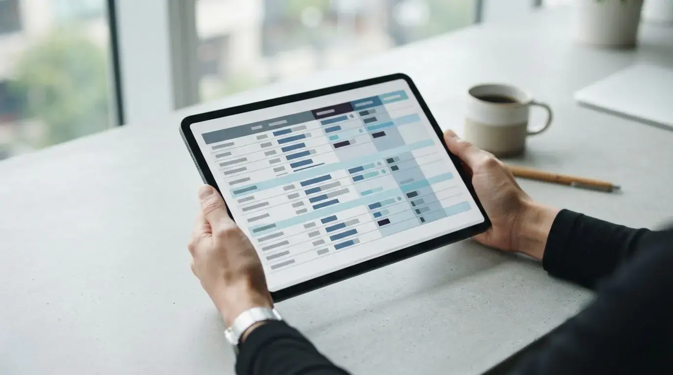 Vergleich von Sportwettenanbietern nach Mindesteinzahlung auf Tablet-Bildschirm