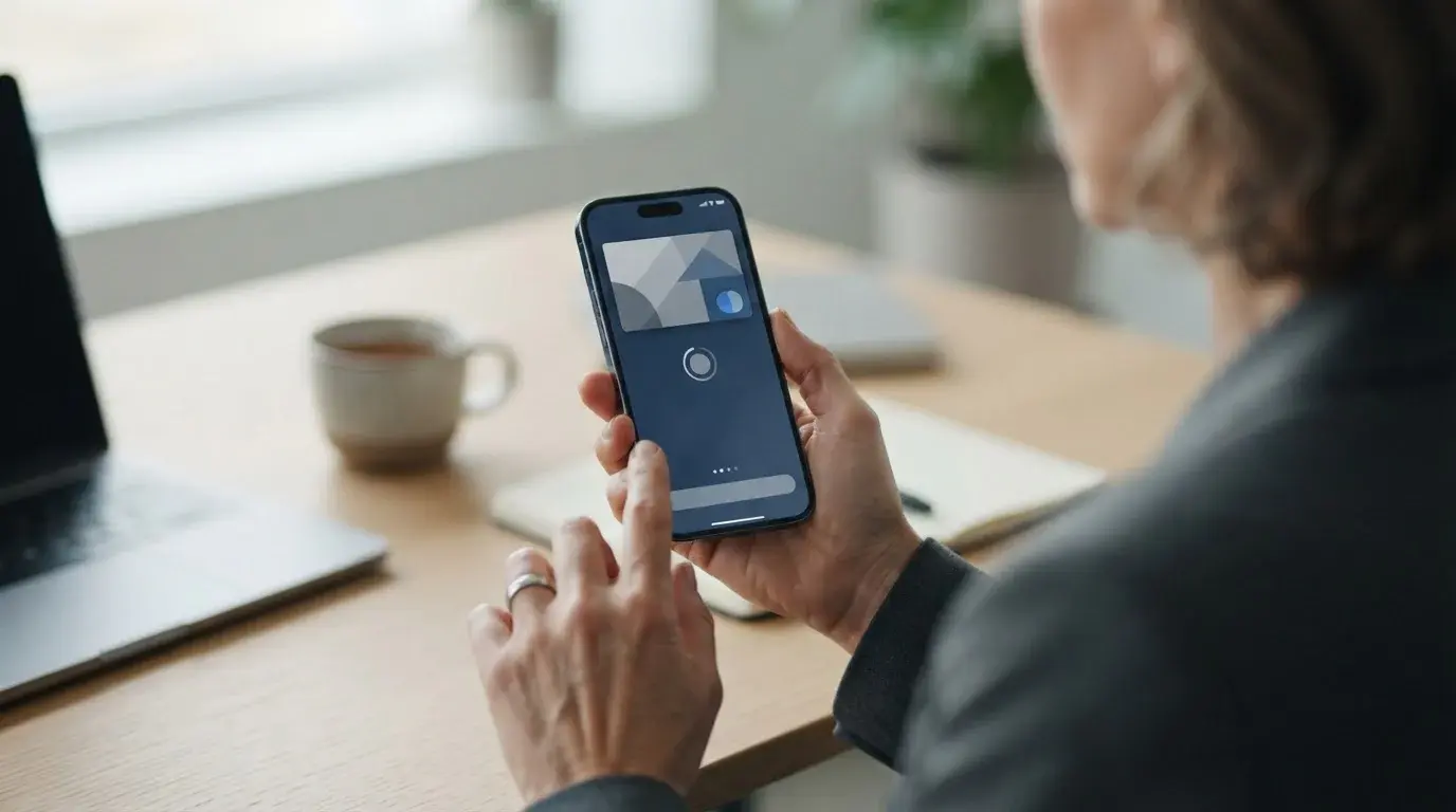 Smartphone mit Zahlungsschnittstelle für Online-Einzahlungen